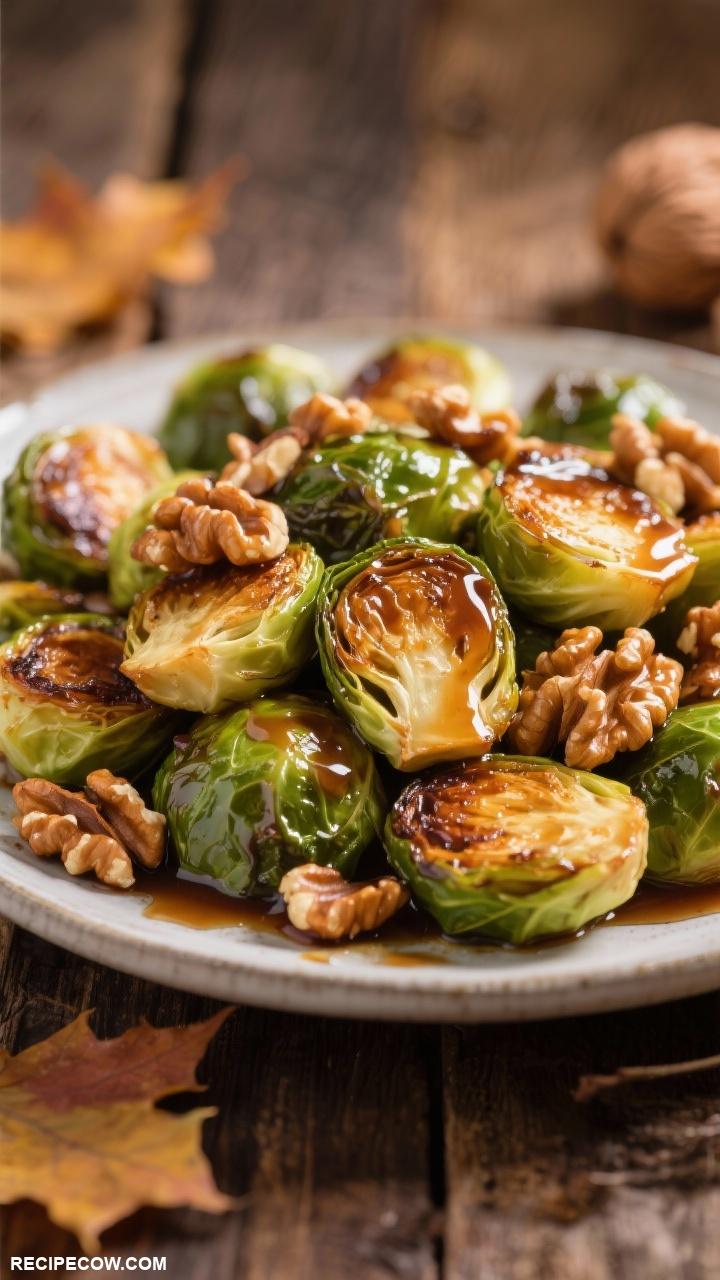fall appetizers Maple Glazed Brussels Sprouts