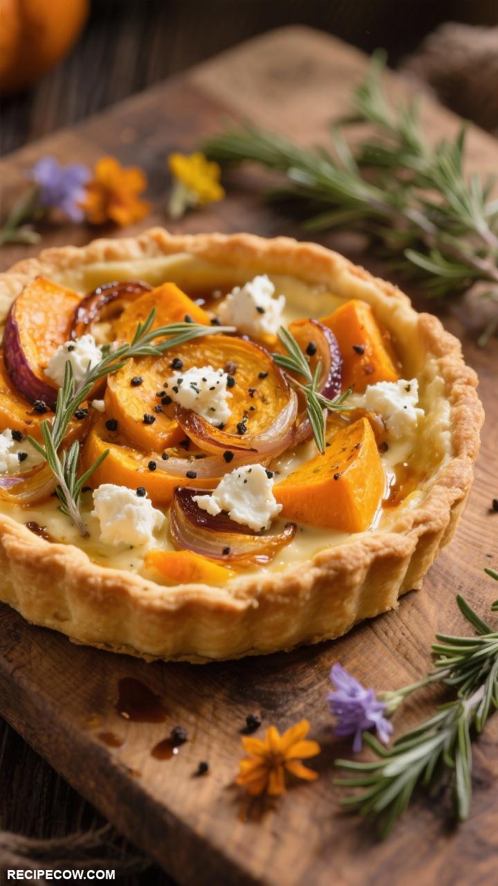 fall appetizers Savory Butternut Squash Tart