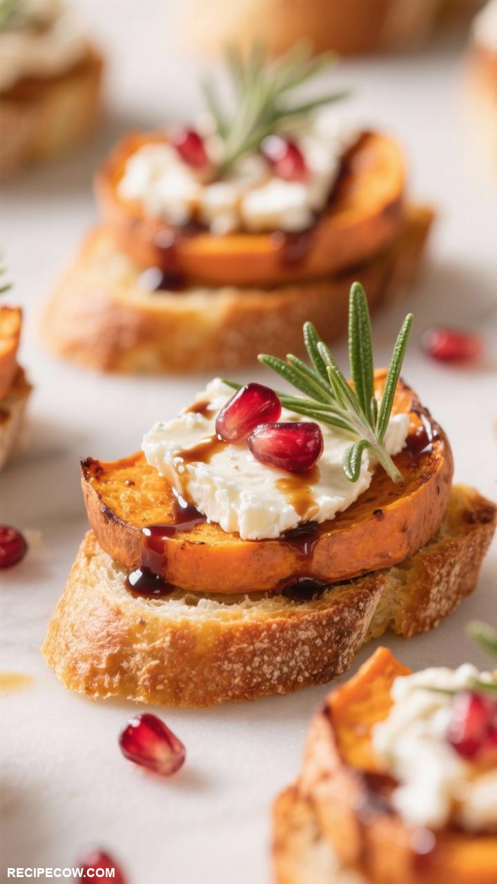 fall appetizers Sweet Potato Crostini