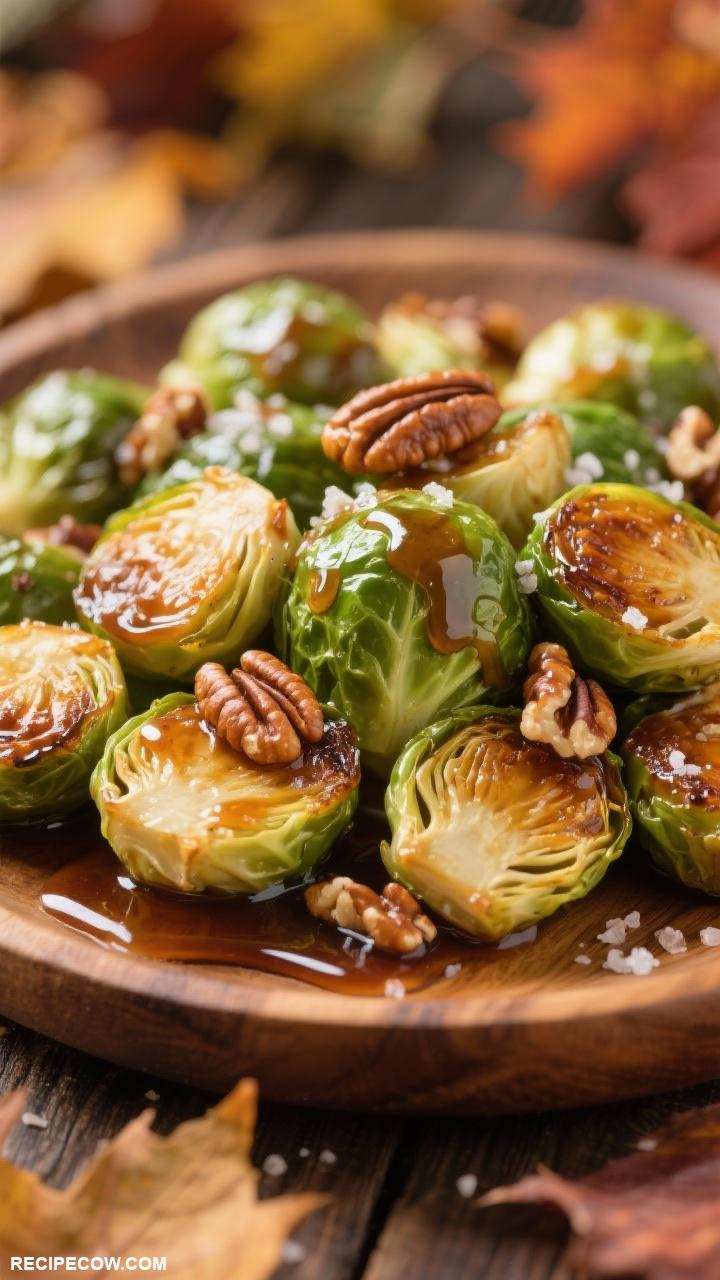 fall meal ideas Maple Glazed Brussels Sprouts