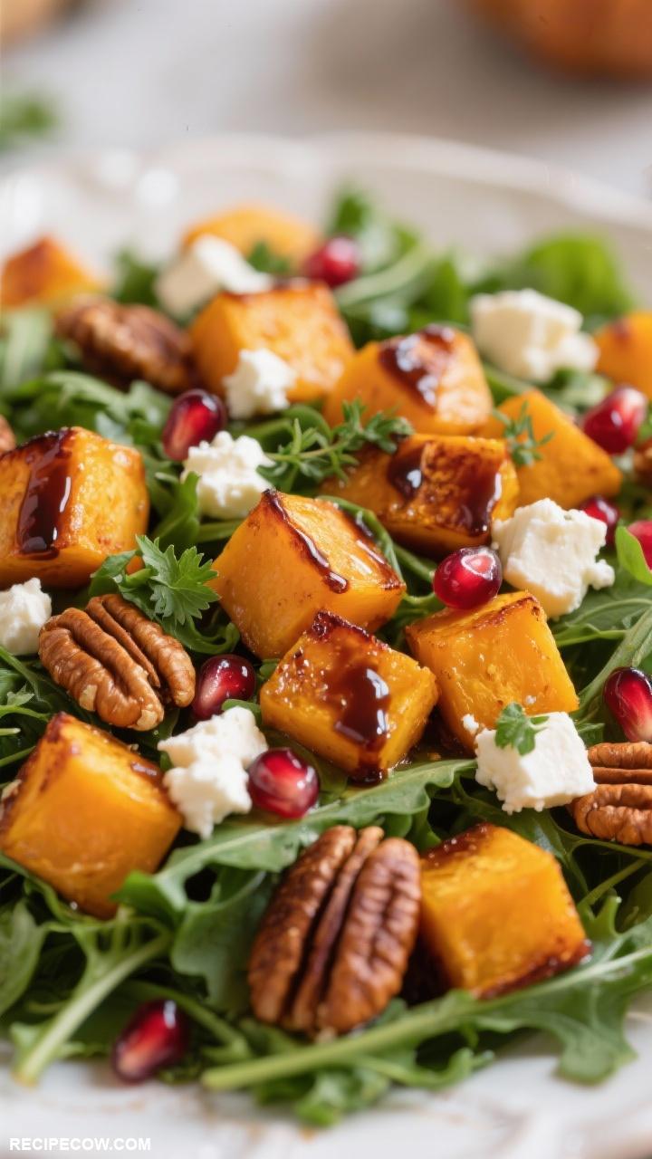 fall meal ideas Roasted Butternut Squash Salad