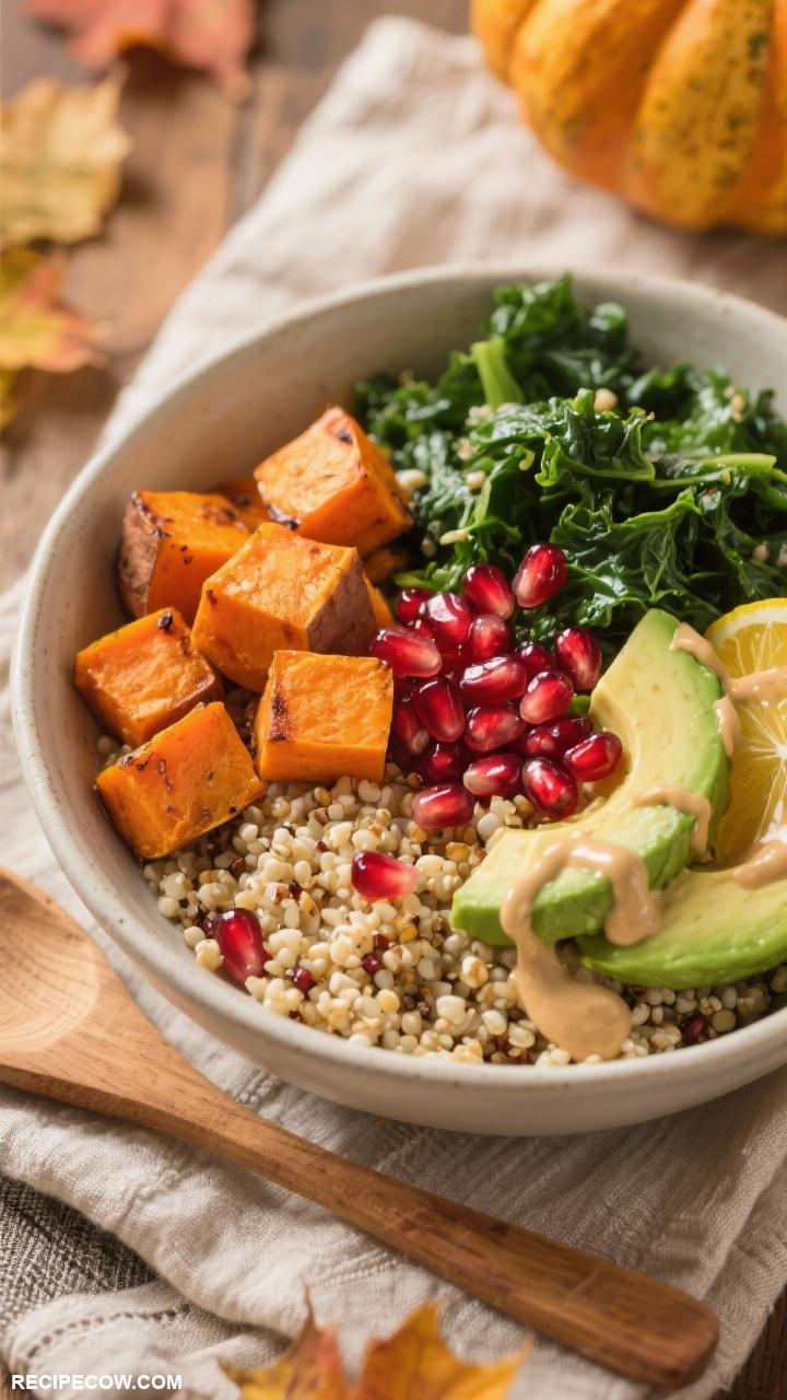 fall meal ideas Warm Quinoa Harvest Bowl