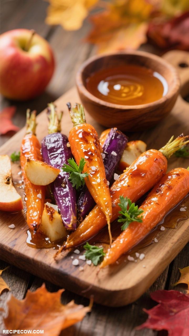 fall veggie recipes Apple Cider Roasted Carrots