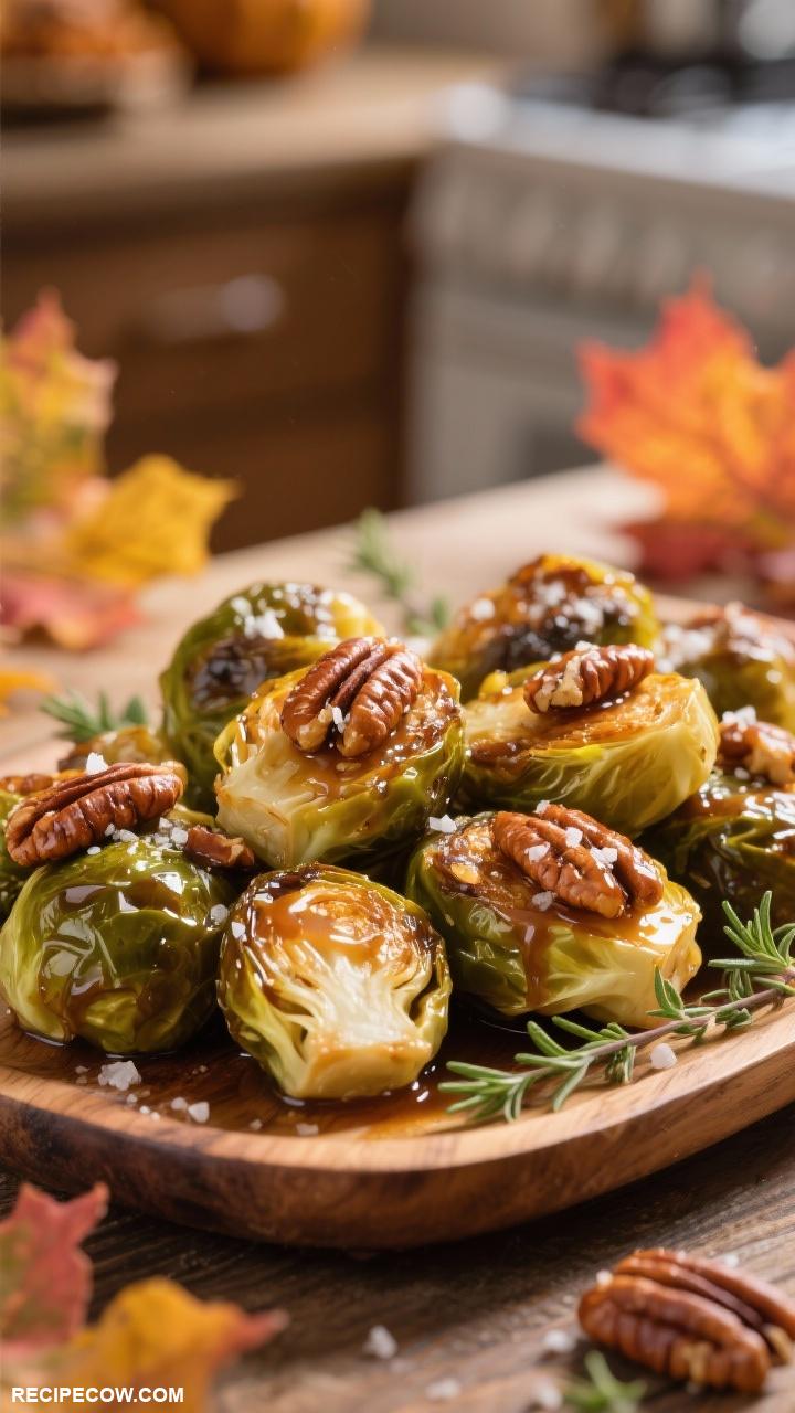 fall veggie recipes Maple Glazed Brussels Sprouts