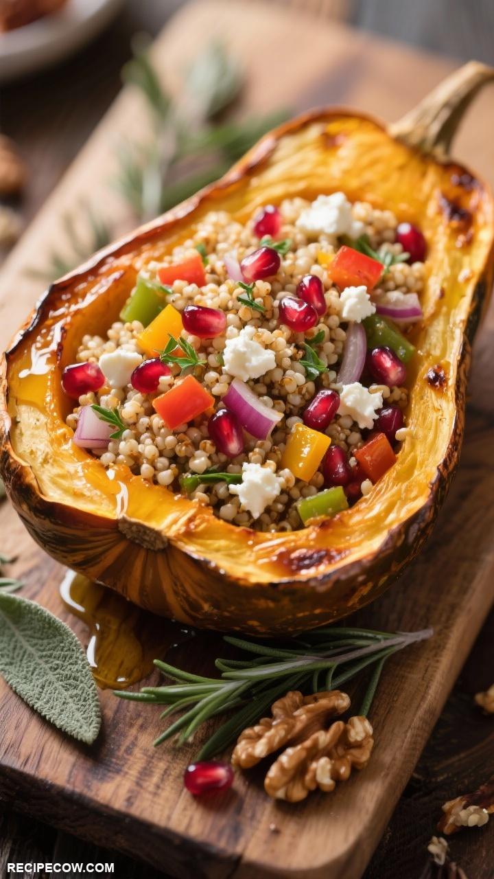 fall veggie recipes Stuffed Acorn Squash with Quinoa