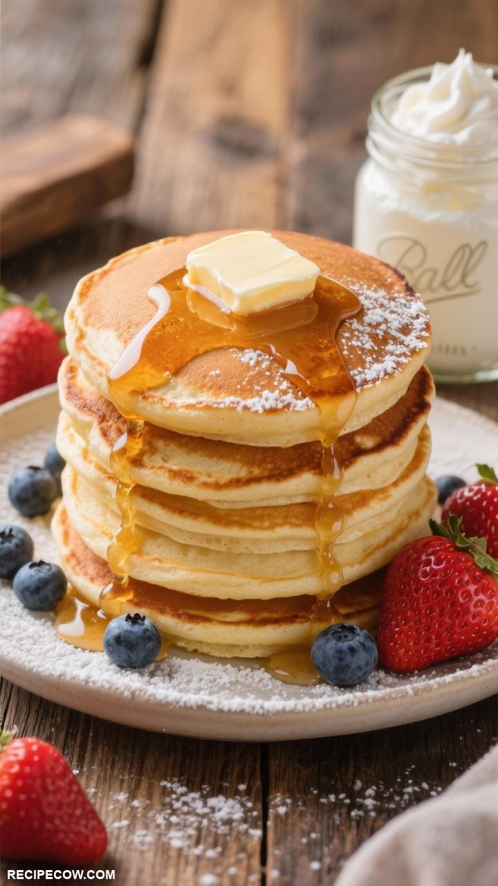 farmhouse meals Buttermilk Pancakes with Maple Syrup