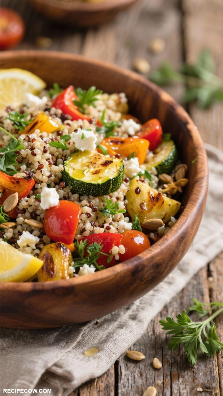 farmhouse meals Roasted Vegetable Quinoa Salad