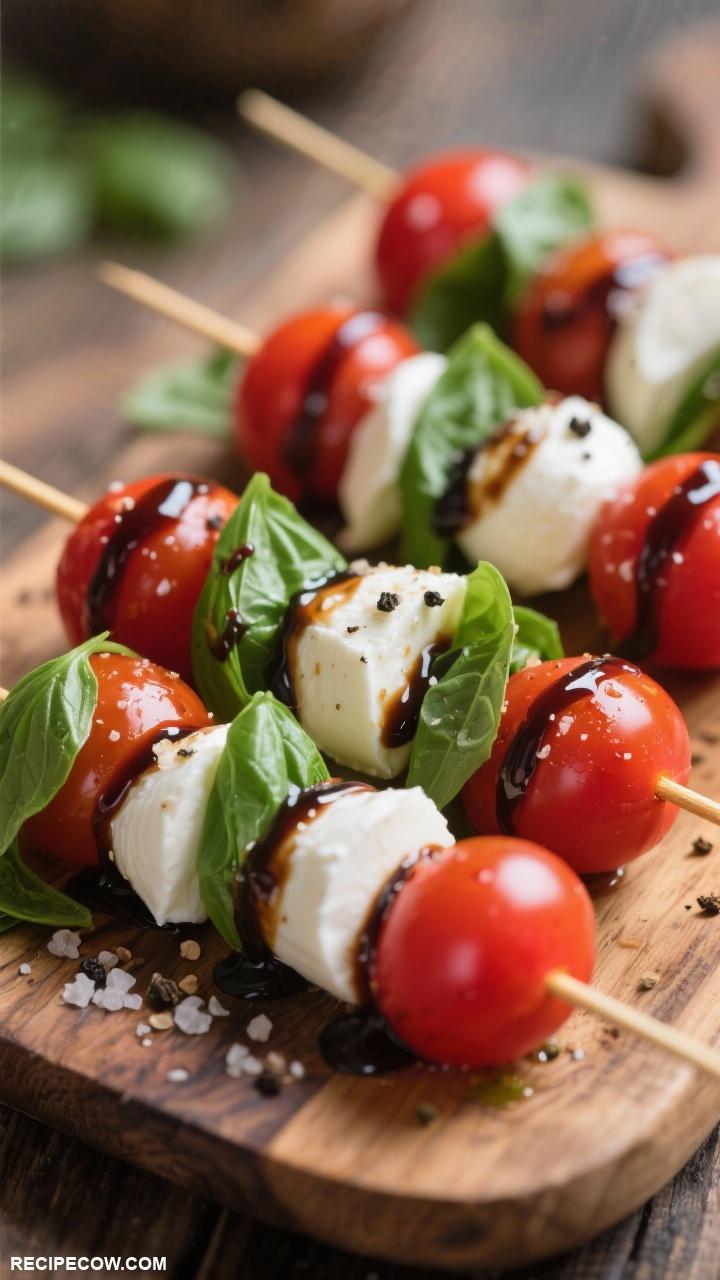 game day appetizers Tasty Caprese Skewers