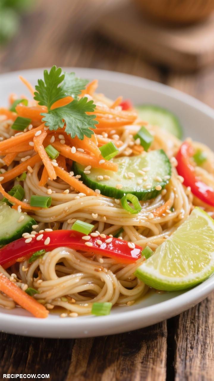 make ahead cold lunches Cold Sesame Noodle Salad