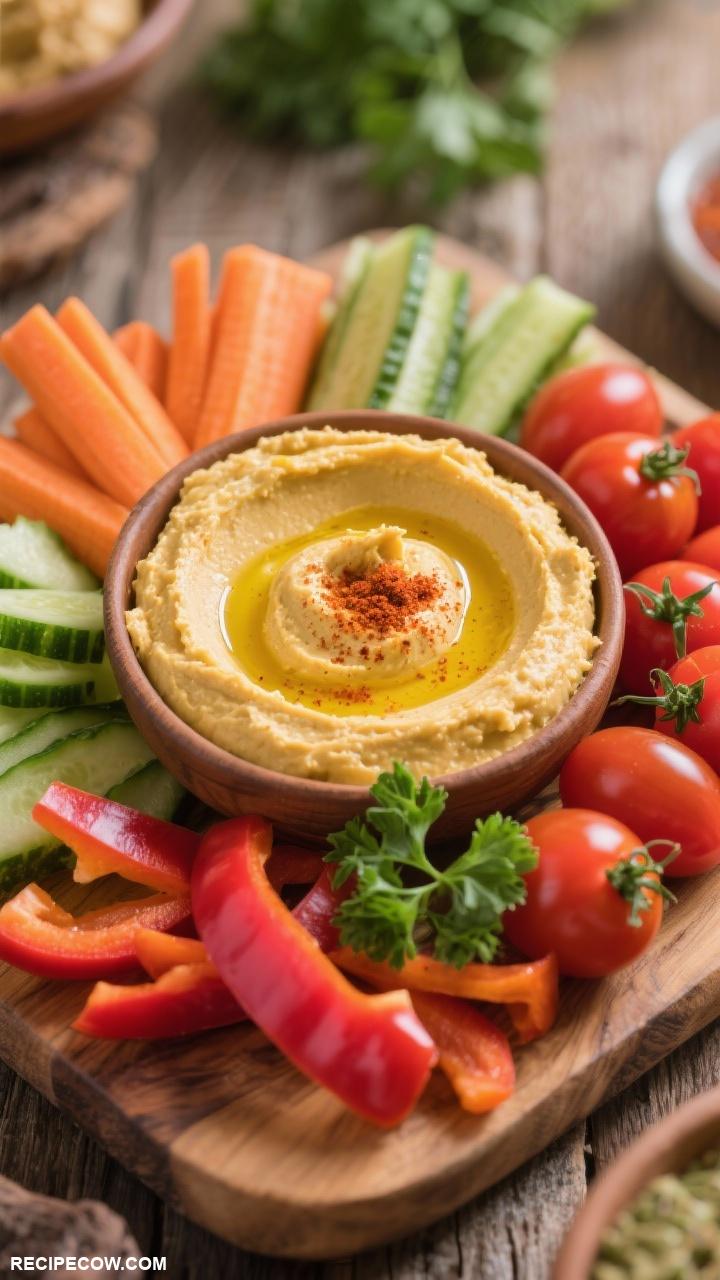 make ahead cold lunches Hummus and Veggie Platter