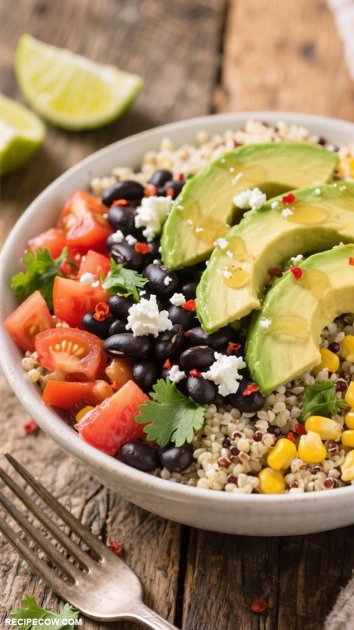 make ahead cold lunches Quinoa and Black Bean Bowl
