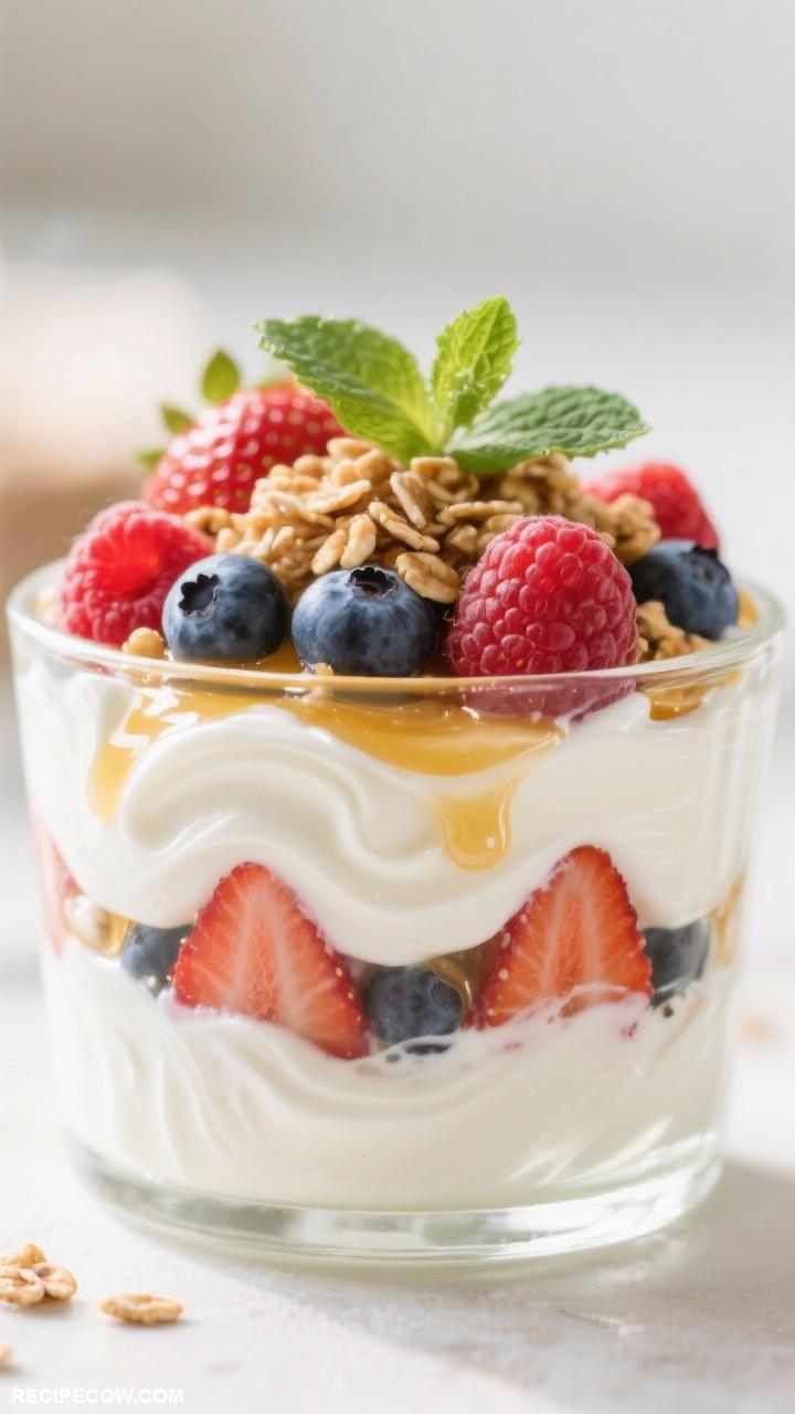 no cook lunch ideas Greek Yogurt Parfait with Berries
