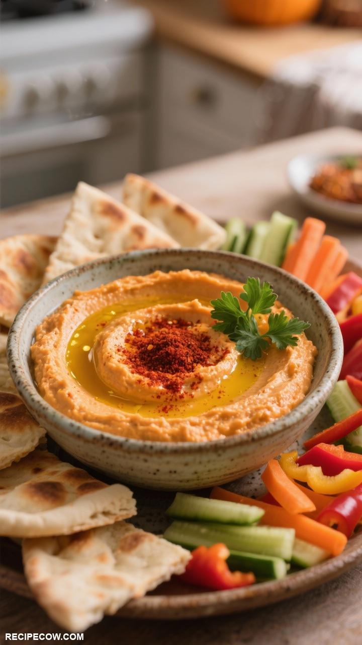 pumpkin recipes Spicy Pumpkin Hummus