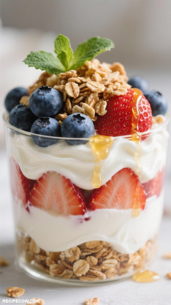 quick lunch ideas Greek Yogurt Parfait with Berries