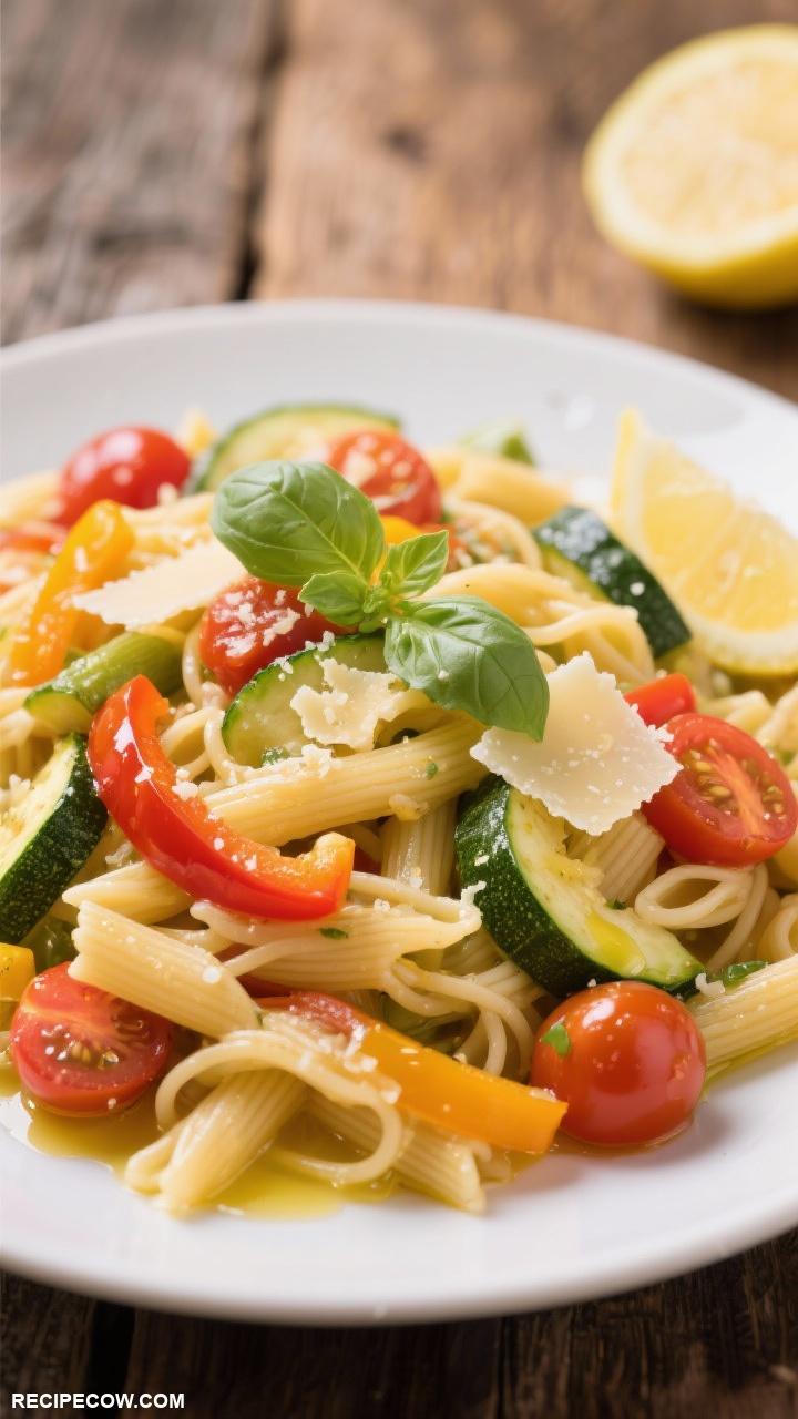 quick lunch ideas Pasta Primavera with Olive Oil