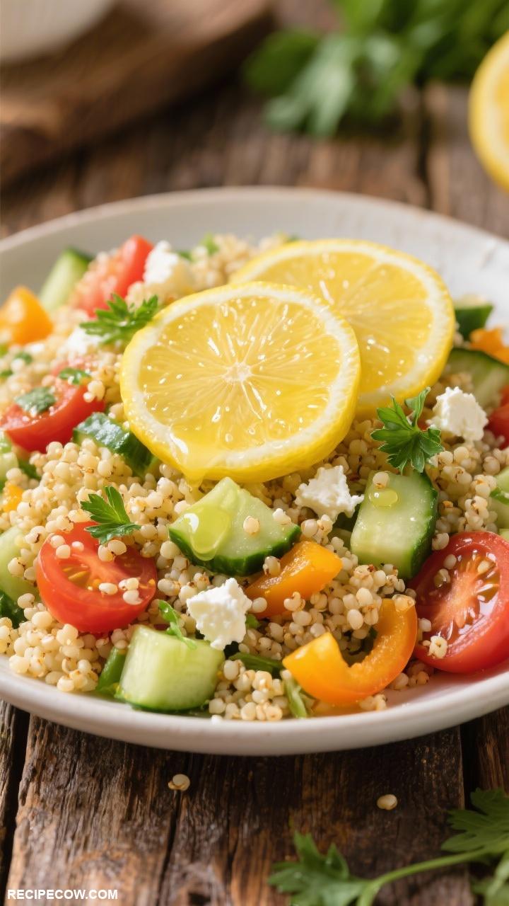 quick lunch ideas Quinoa Salad with Lemon Dressing