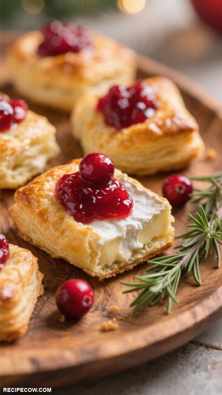 thanksgiving appetizers Cranberry Brie Bites