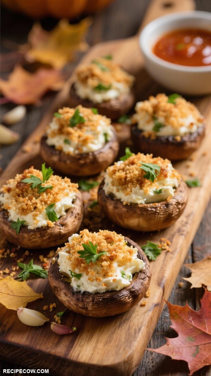 thanksgiving appetizers Savory Stuffed Mushrooms