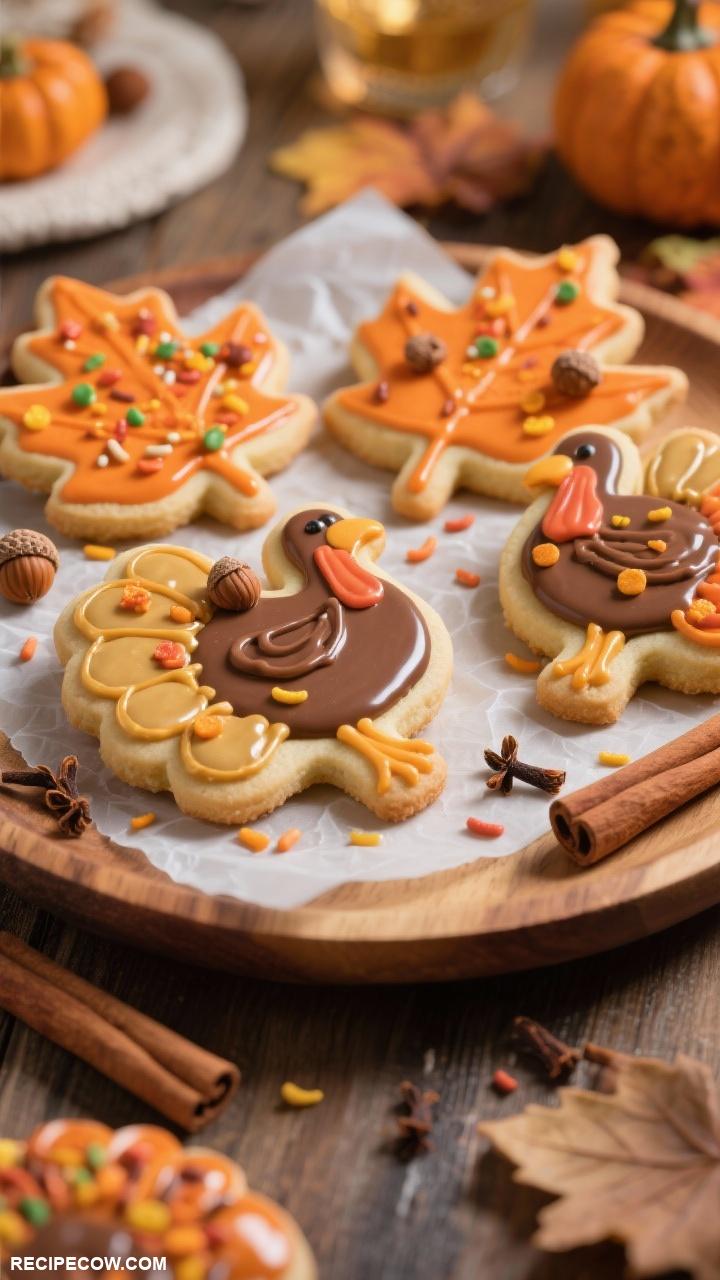 thanksgiving cookies Classic Sugar Cookies with Fall Sprinkles
