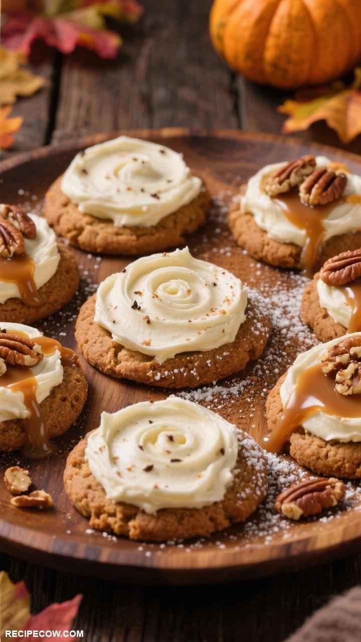 thanksgiving cookies Gingersnap Cookies with Cream Cheese