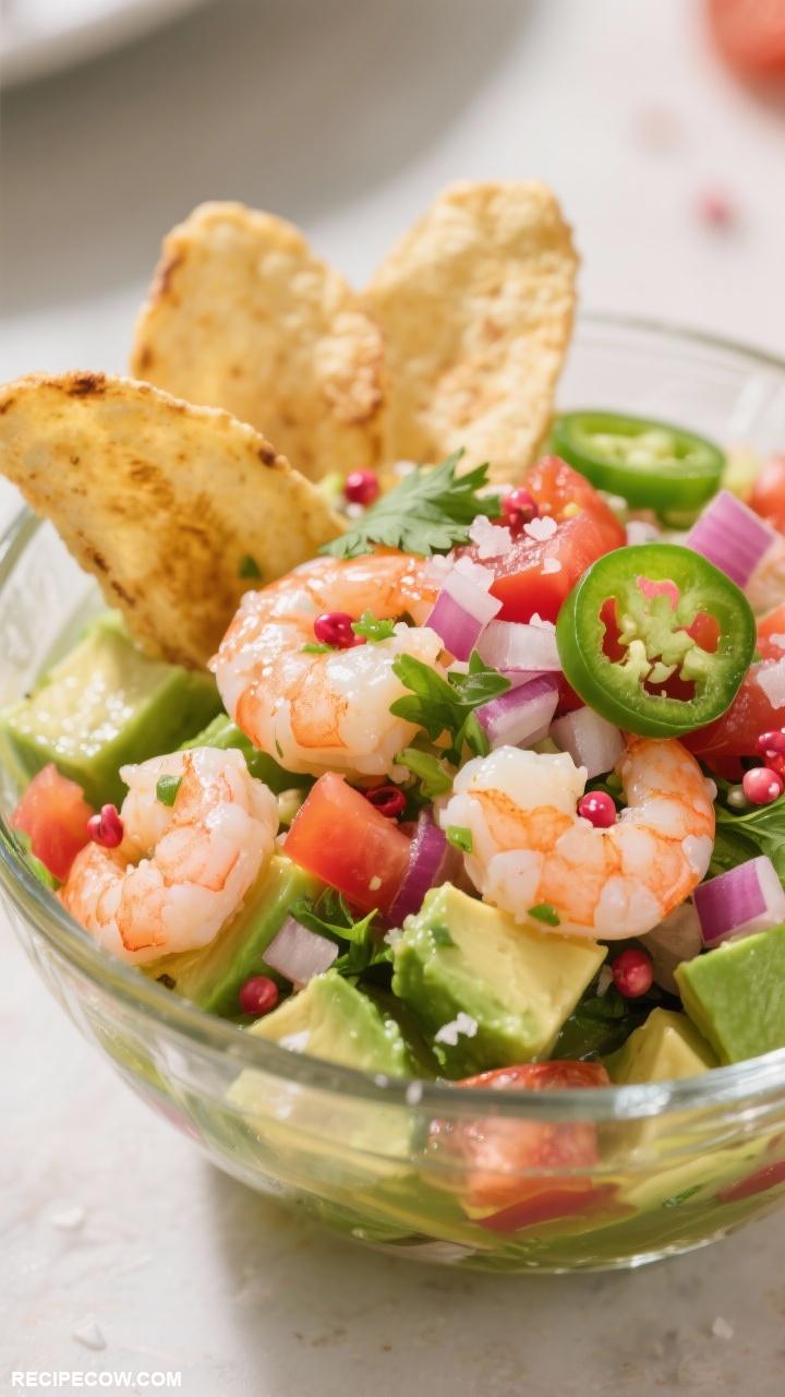 Gluten free appetizers Avocado Shrimp Ceviche