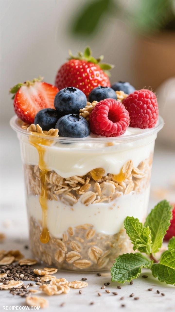 breakfast meal prep for the week Overnight Oats with Berries