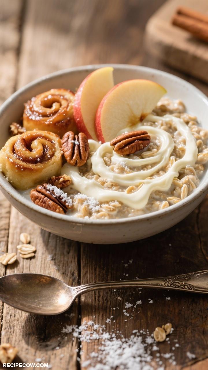 brunch recipes Cinnamon Roll Overnight Oats Delight