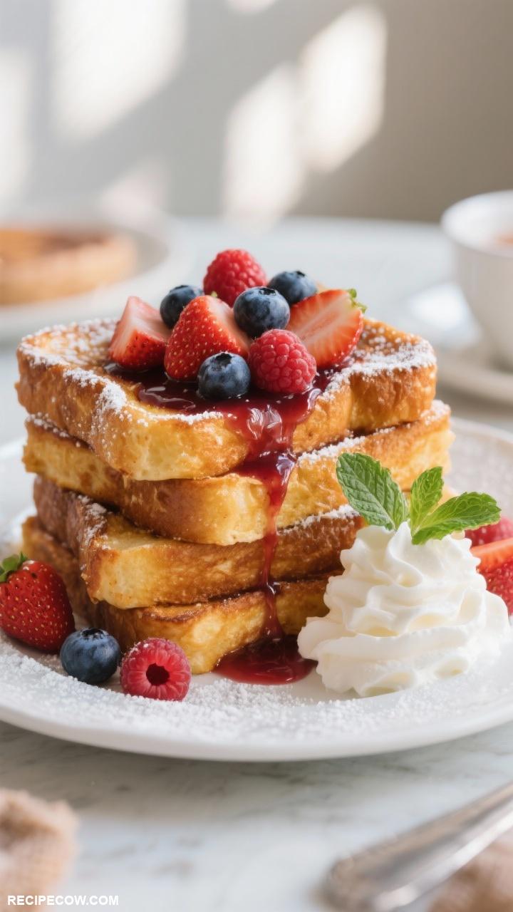 brunch recipes French Toast with Berries Compote