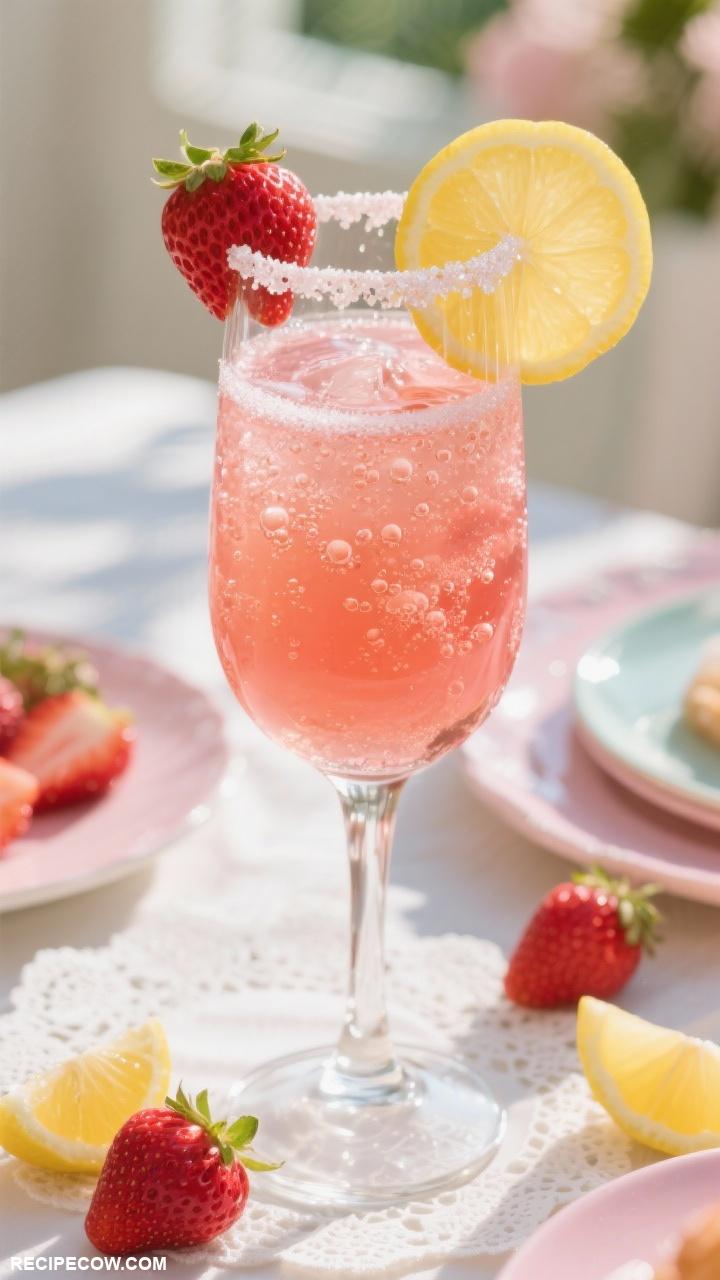 brunch recipes Strawberry Lemonade Mimosa Recipe