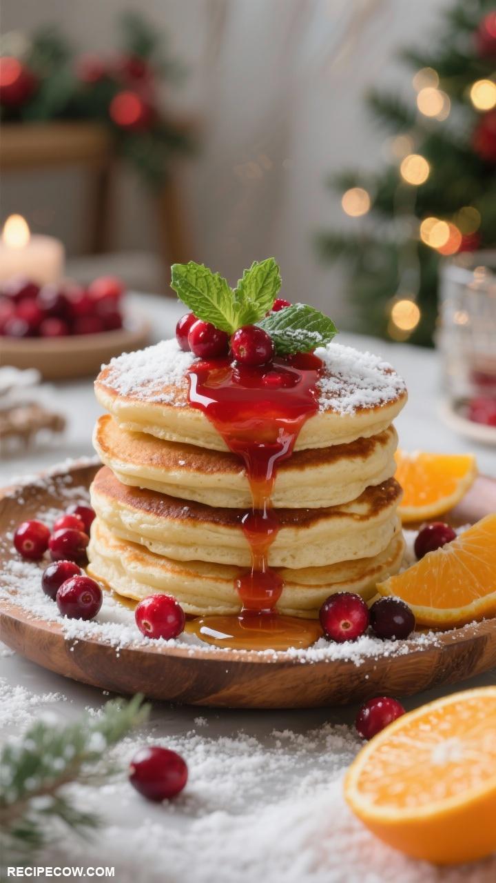 christmas breakfast recipes Christmas Cranberry Pancakes