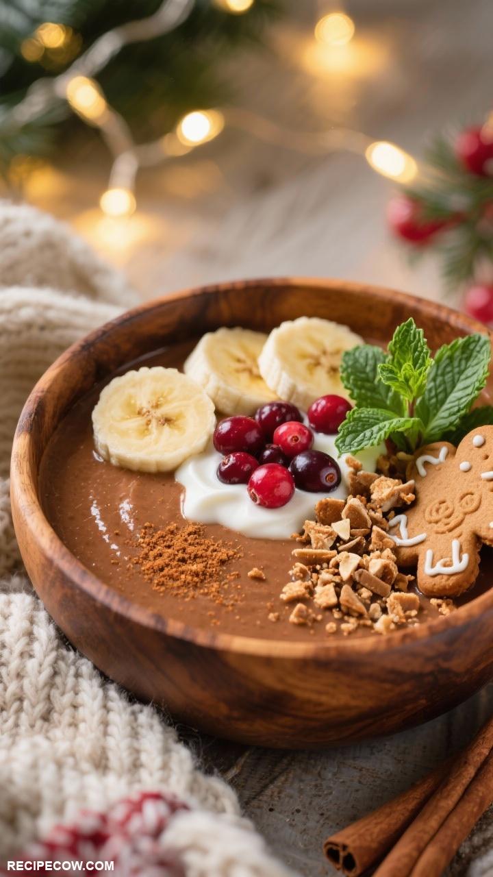 christmas breakfast recipes Gingerbread Smoothie Bowl