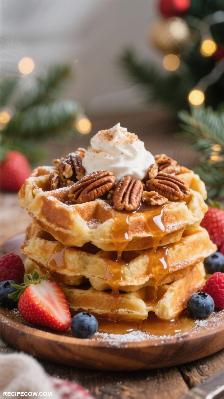 christmas breakfast recipes Maple Pecan Waffles