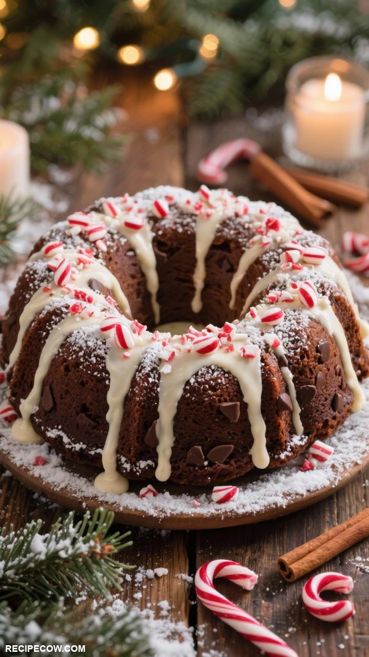 christmas cake ideas Chocolate Peppermint Bundt Cake