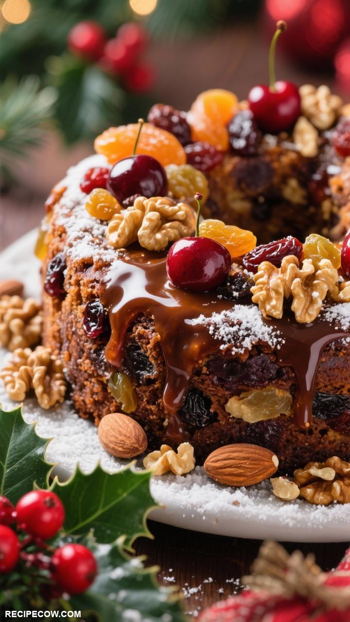 christmas cake ideas Classic Fruitcake with Nuts