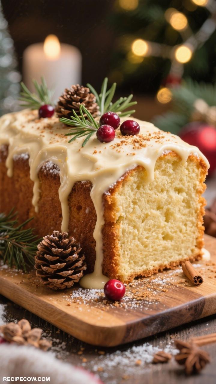 christmas cake ideas Eggnog Pound Cake