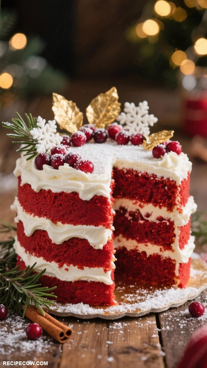 christmas cake ideas Red Velvet Christmas Cake