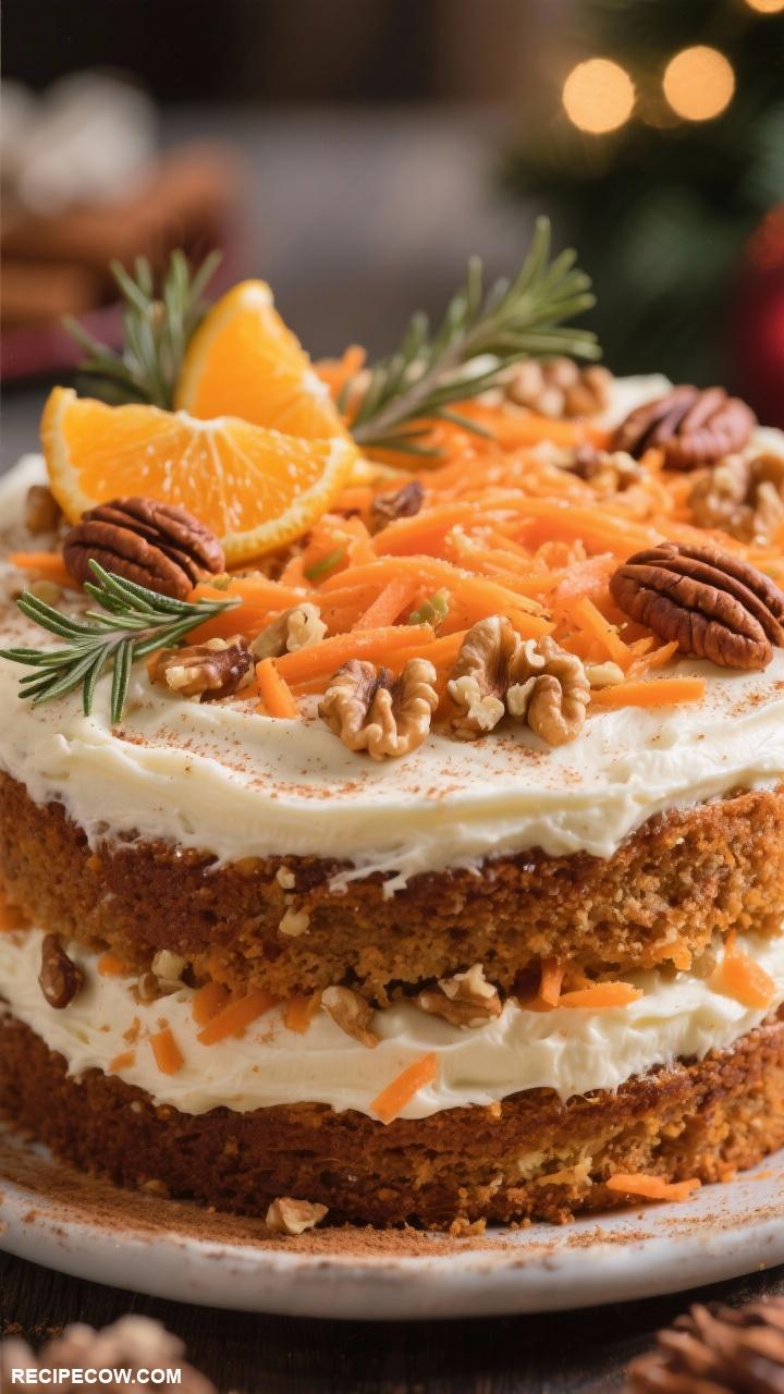 christmas cake ideas Spiced Carrot Cake with Cream Cheese