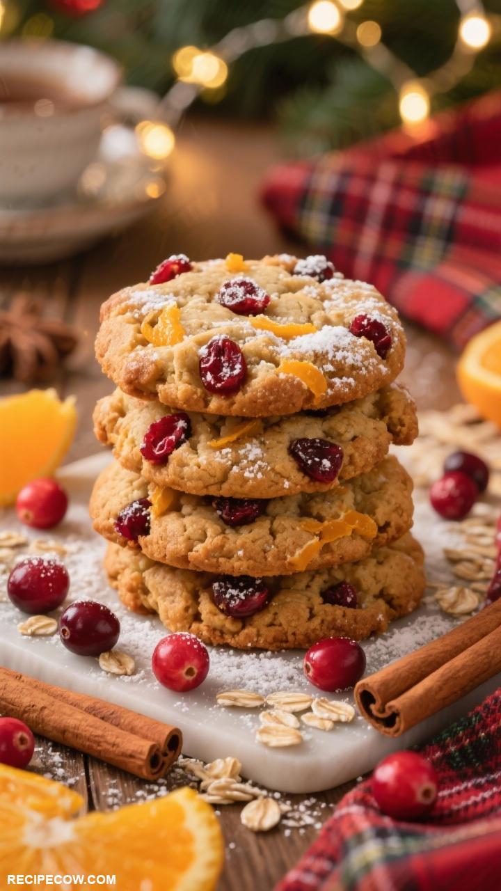 christmas cookies Cranberry Orange Oatmeal Cookies