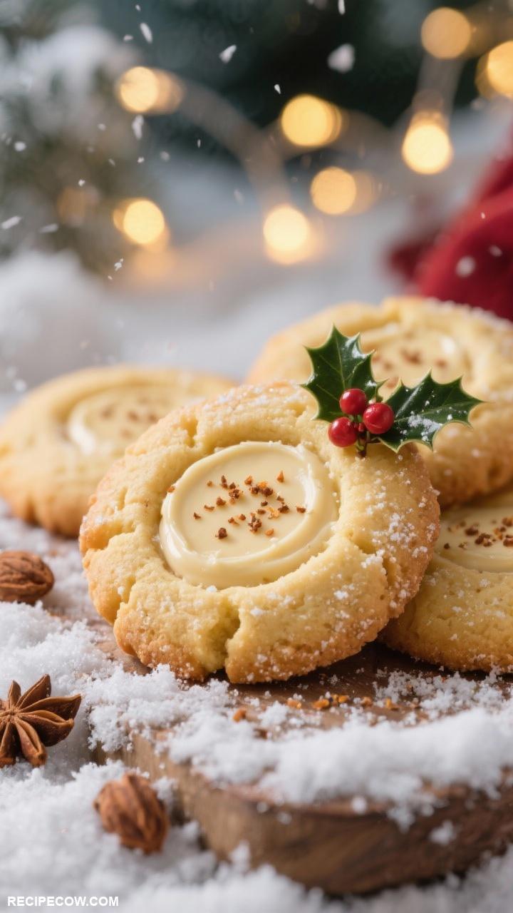 christmas cookies Eggnog Thumbprint Cookies