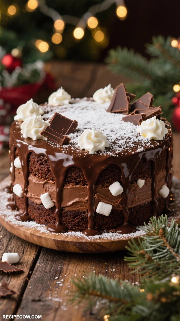 christmas desserts Hot Chocolate Fudge Cake