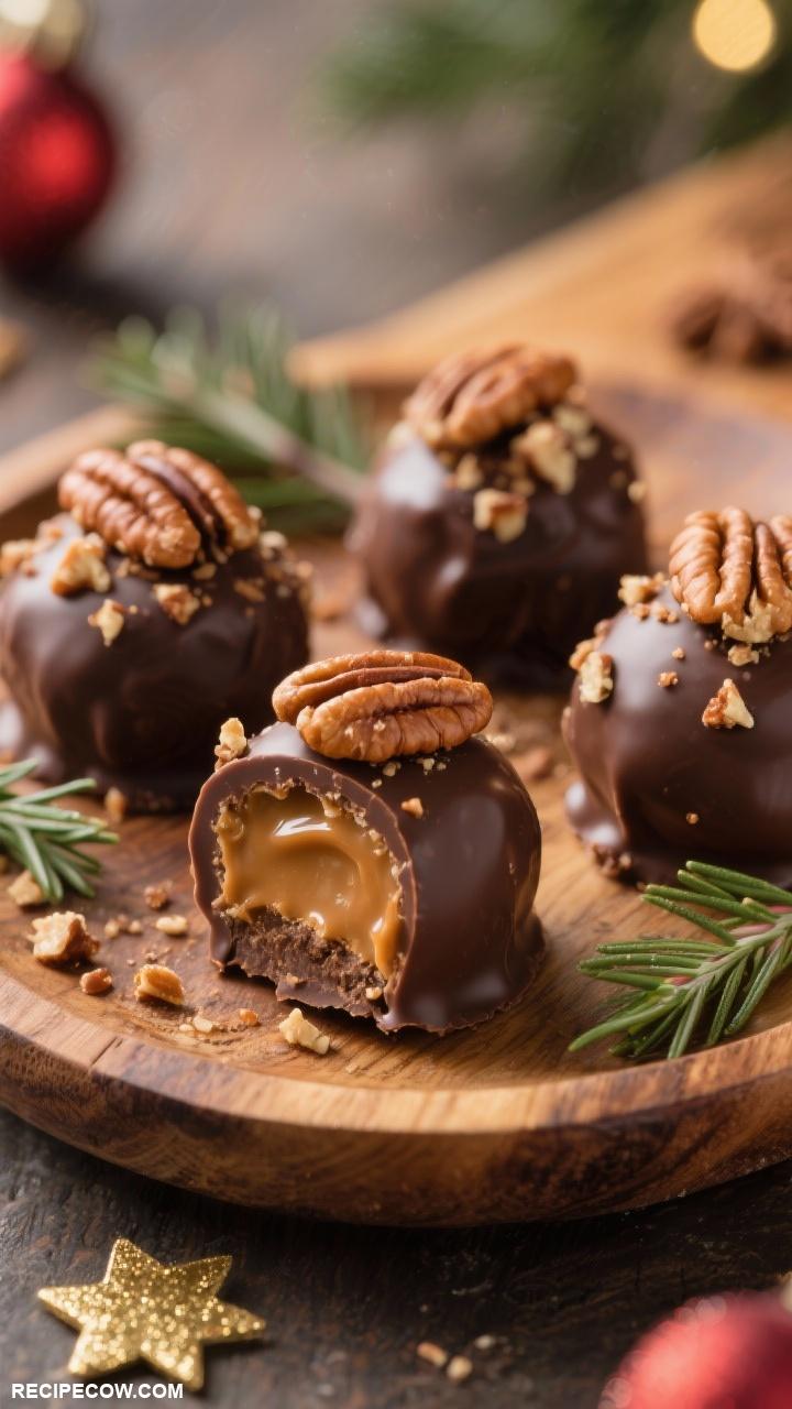 christmas desserts Pecan Pie Truffles