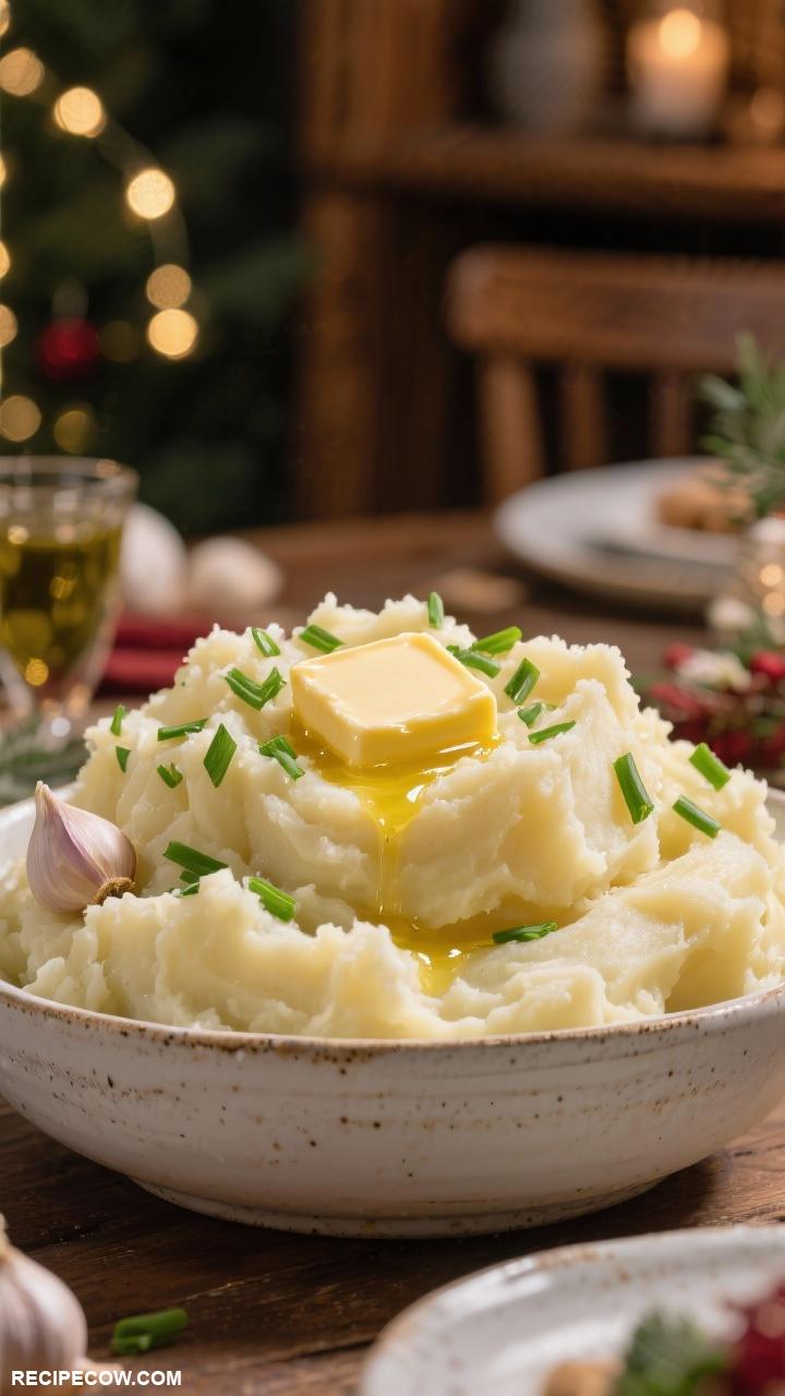 christmas dinner ideas Creamy Garlic Mashed Potatoes