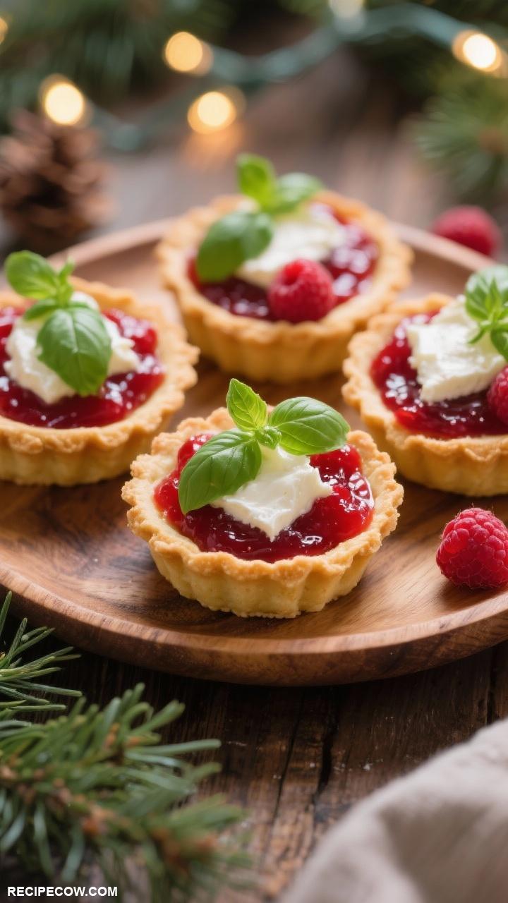 christmas finger foods Raspberry Jam and Goat Cheese Tartlets