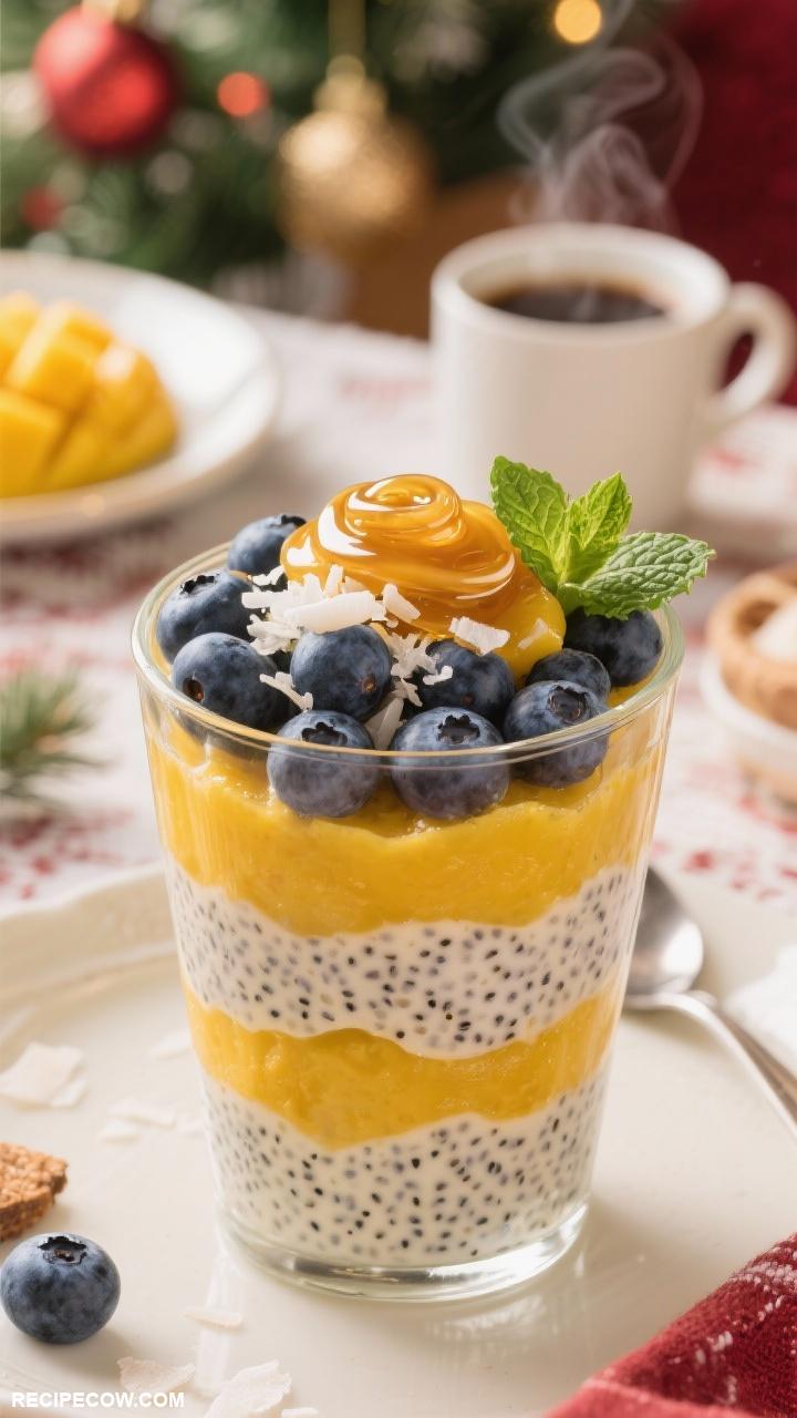 christmas morning breakfast ideas Chia Seed Pudding Parfaits