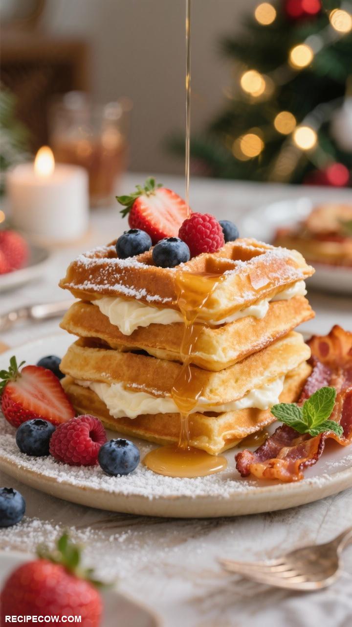 christmas morning breakfast ideas Stuffed Breakfast Waffles