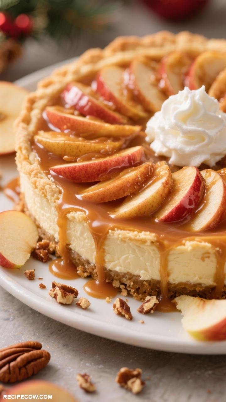 christmas pies Caramel Apple Cheesecake Pie