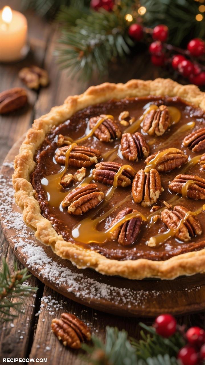 christmas pies Pecan Pie with Maple Syrup