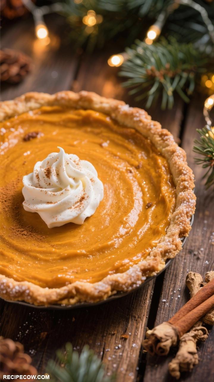 christmas pies Pumpkin Pie with Ginger Crust