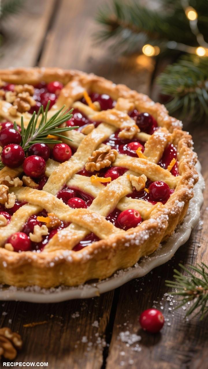 christmas pies Spiced Cranberry Nut Pie