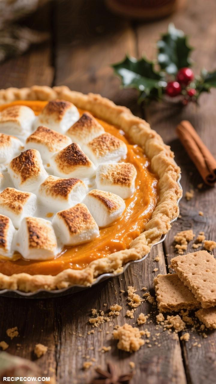christmas pies Sweet Potato Pie with Marshmallow